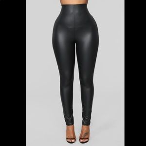 NEW Fashion Nova Faux Leather Leggings - Black